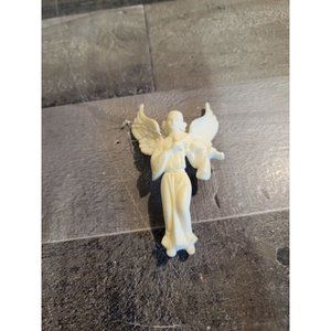 White cherub angel violin ornament xmas